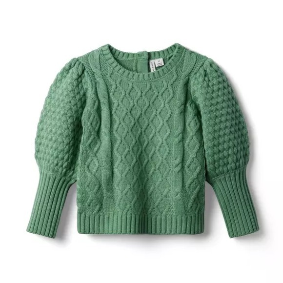 Janie and Jack Other - Janie and Jack Girls Size 6 Green Cable Knit Sweater